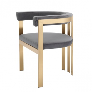 Scaun design elegant LUX Clubhouse gri 113444 HZ