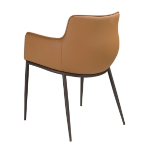Scaun design LUX, Metal, Piele Sintetica Brown - Img 4