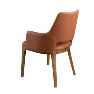 Scaun design LUX, Nuc, Piele sintetica, Brown - Img 4