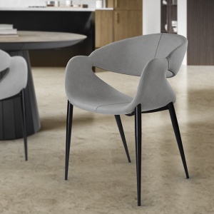 Scaun dining design elegant Giro gri - Img 3