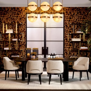 Scaun dining design LUX Sofia, Seashell off white - Img 2