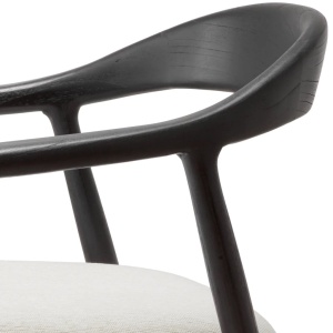 Scaun elegant design LUX Beale negru/ crem - Img 5