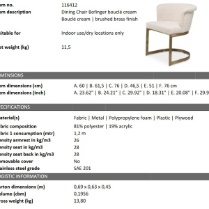 Scaun elegant design LUX Bofinger - Img 2