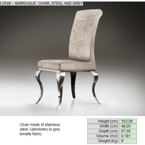 Scaun modern bej, Barroque 792549 - Img 3