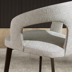 Scaun modern design italian, Tesatura Off-White - Img 4