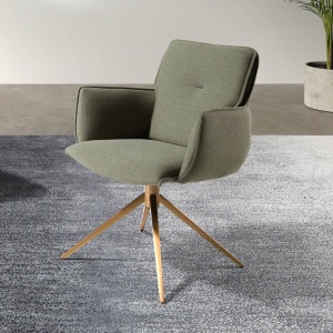 Scaun modern pivotant Olive green