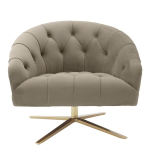 Scaun pivotant design elegant LUX Gardner, savona greige 115706 HZ - Img 2