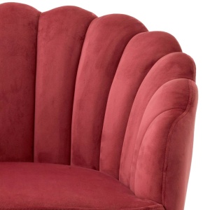 Scaun pivotant design elegant LUX Luzern, Savona faded red - Img 6