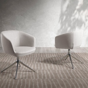 Scaun pivotant design modern Gris claro - Img 8