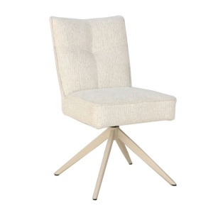 Scaun pivotant metal bej, material chenille bej LUGANO