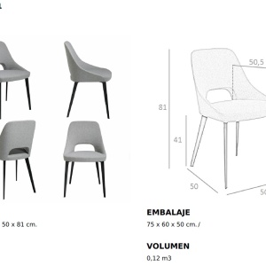 Scaun tapitat design italian Oretha - Img 7