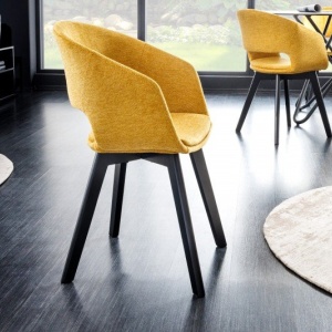 Set 2 scaune design scandinav Nordic Star galben mustar - Img 5