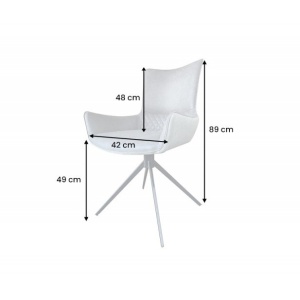 Set 2 scaune pivotante Alpine gri/ gri deschis - Img 2