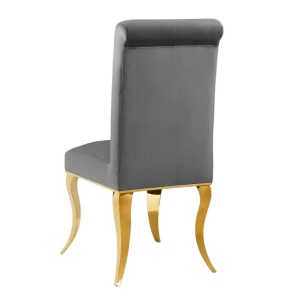 Set 2 scaune stil baroc Modern Barock, gri/ auriu - Img 2