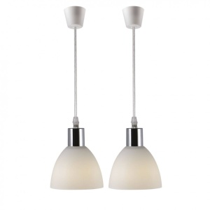 Set de 2 Pendule design modern minimalist Ray crom/alb 63233033 NL - Img 1