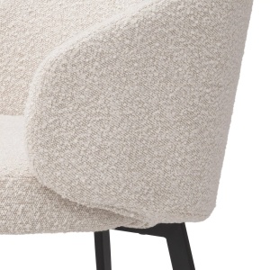 Set de 2 scaune cu brate design LUX Lloyd, boucle crem 115093 HZ - Img 6