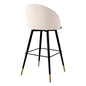 Set de 2 scaune de bar pivotante, design LUX, Bar Stool Cooper crem - Img 4