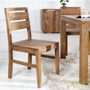 Set de 2 scaune din lemn de trandafir Lagos Sheesham A-35861 VC - Img 6