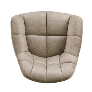 Set de 2 scaune pivotante PAPILLON catifea greige/ bej - Img 4