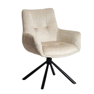 Set de 2 scaune pivotante SIGNATURE catifea bej