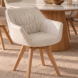 Set de 2 scaune pivotante The Dutch Comfort boucle bej