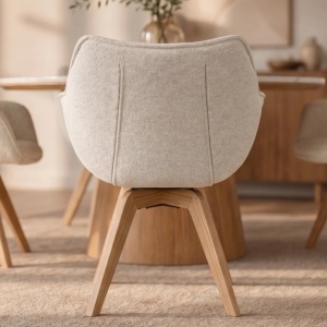 Set de 2 scaune pivotante The Dutch Comfort boucle bej - Img 5