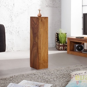 Set de 3 coloane decorative din lemn masiv, Makassar Sheesham - Img 5