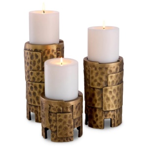 Set de 3 suporturi pentru lumanare design LUX Laurentios
