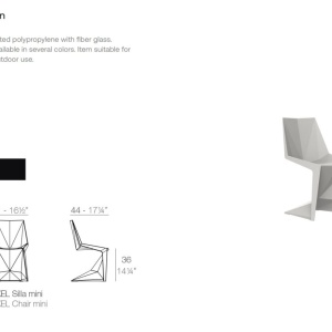 Set de 4 Scaune copii ultra-moderne de exterior / interior design premium VOXEL MINI CHAIR 51036 Vondom - Img 3