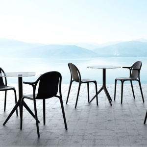 Set de 4 scaune cu brate de exterior / interior design modern premium BROOKLYN CHAIR with armrests 65038 Vondom