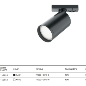 Spot, accesoriu pentru sinele monofazate Unity, Focus S alb 218491 universul-luminii.ro