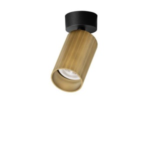 Spot aplicat design tehnic ZELOS negru/ auriu