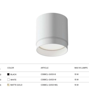 Spot aplicat minimalist design tehnic Polar negru 237271 universul-luminii.ro
