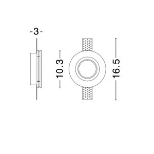 Spot din ghips incastrabil tavan fals Cosimo NVL-9879108 81051 universul-luminii.ro
