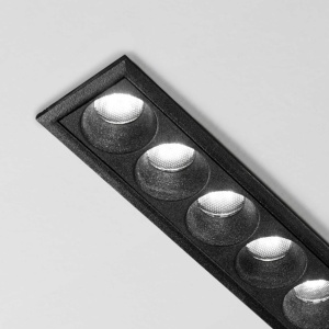Spot dreptunghiular / Proiector LED incastrabil design slim Lika 10w 3000k negru 142841 universul-luminii.ro