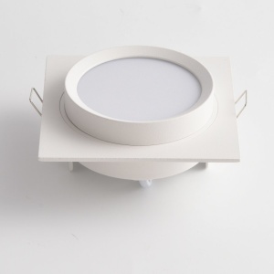 Spot incastrabil design tehnic Loop alb 11x11cm - Img 3
