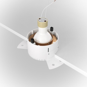 Spot incastrabil design tehnic Share alb, auriu mat 7,5cm 67291 universul-luminii.ro