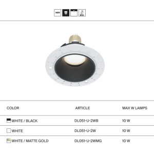Spot incastrabil design tehnic Share alb, negru 10,2cm 55811 universul-luminii.ro