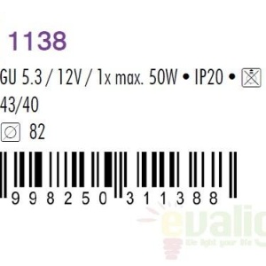 Spot incastrabil, diam.8,2cm, Spot fashion 1138 RX 56841 universul-luminii.ro