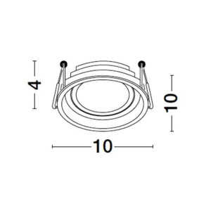 Spot incastrabil directionabil GU10 SELENITE negru 234341 universul-luminii.ro
