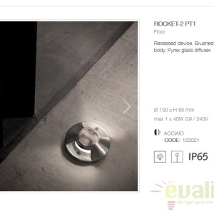 Spot incastrabil iluminat exterior IP65 ROCKET-2 PT 4000K 122021 59371 universul-luminii.ro