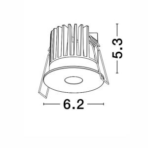 Spot incastrabil LED 8W 3000K ONO negru - Img 2