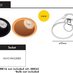 Spot incastrabil modern Wall washer auriu 02100603 68361 universul-luminii.ro