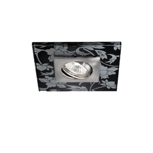 Spot incastrabil tavan directionabil cu sticla decorativa CLASA crom satin/negru 157361 universul-luminii.ro