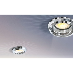 Spot incastrat tavan/plafon cu cristale CLOE crom 51021 universul-luminii.ro