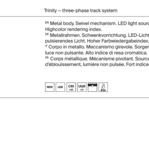 Spot LED, accesoriu pentru sinele trifazate Trinity, Vuoro alb 3000K 130961 universul-luminii.ro