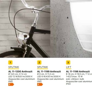 Spot LED aplicat de exterior IP65 SPUTNIK D-15cm 235931 universul-luminii.ro