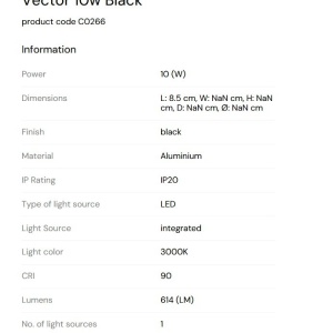 Spot LED Aplicat Directionabil Design Modern, Zeus 10w negru - Img 4