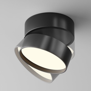 Spot LED aplicat directionabil Onda negru 3000K - Img 4
