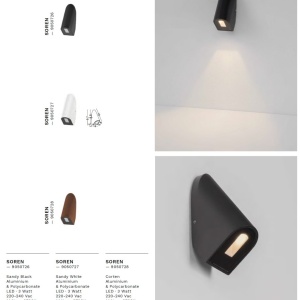 Spot LED aplicat iluminat scari exterior SOREN negru IP65 559801 universul-luminii.ro
